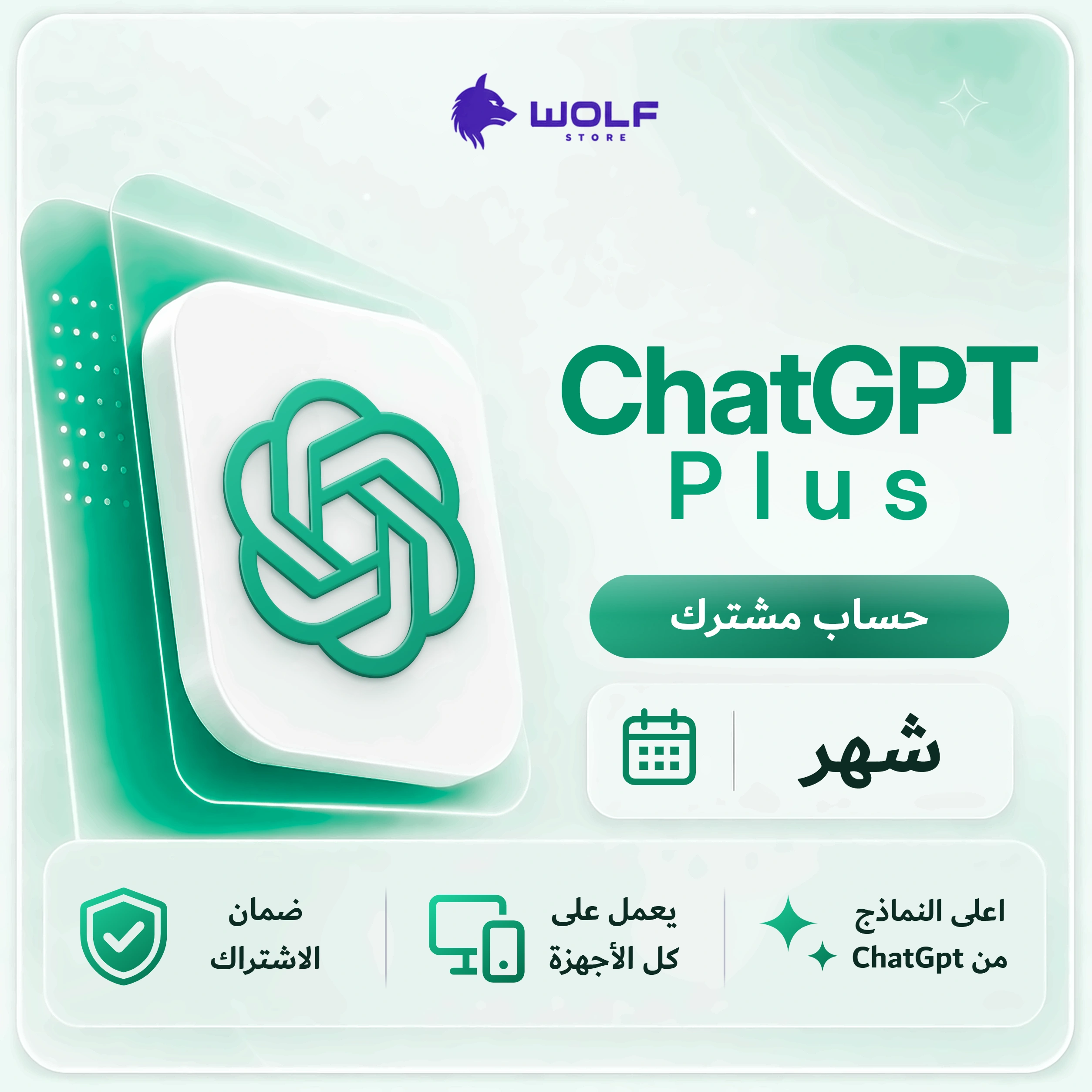 ChatGPT Plus شهر (1) ChatGPT Plus | حساب مشترك - الصورة 1